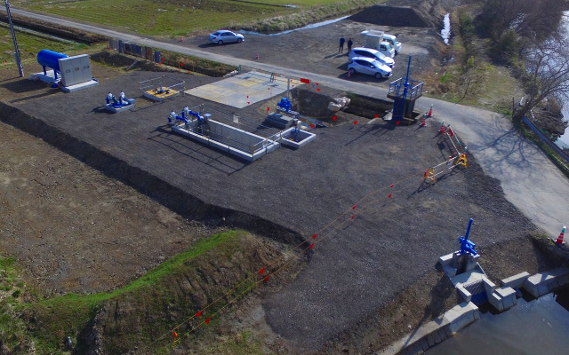 『県営かんがい排水事業（保全合理化型）大巻東部1期地区第1用排水機場整備工事』が竣工いたしました